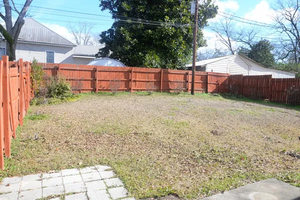 a backyard of a house