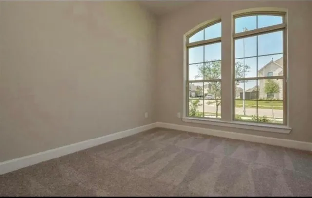 an empty room with a window
