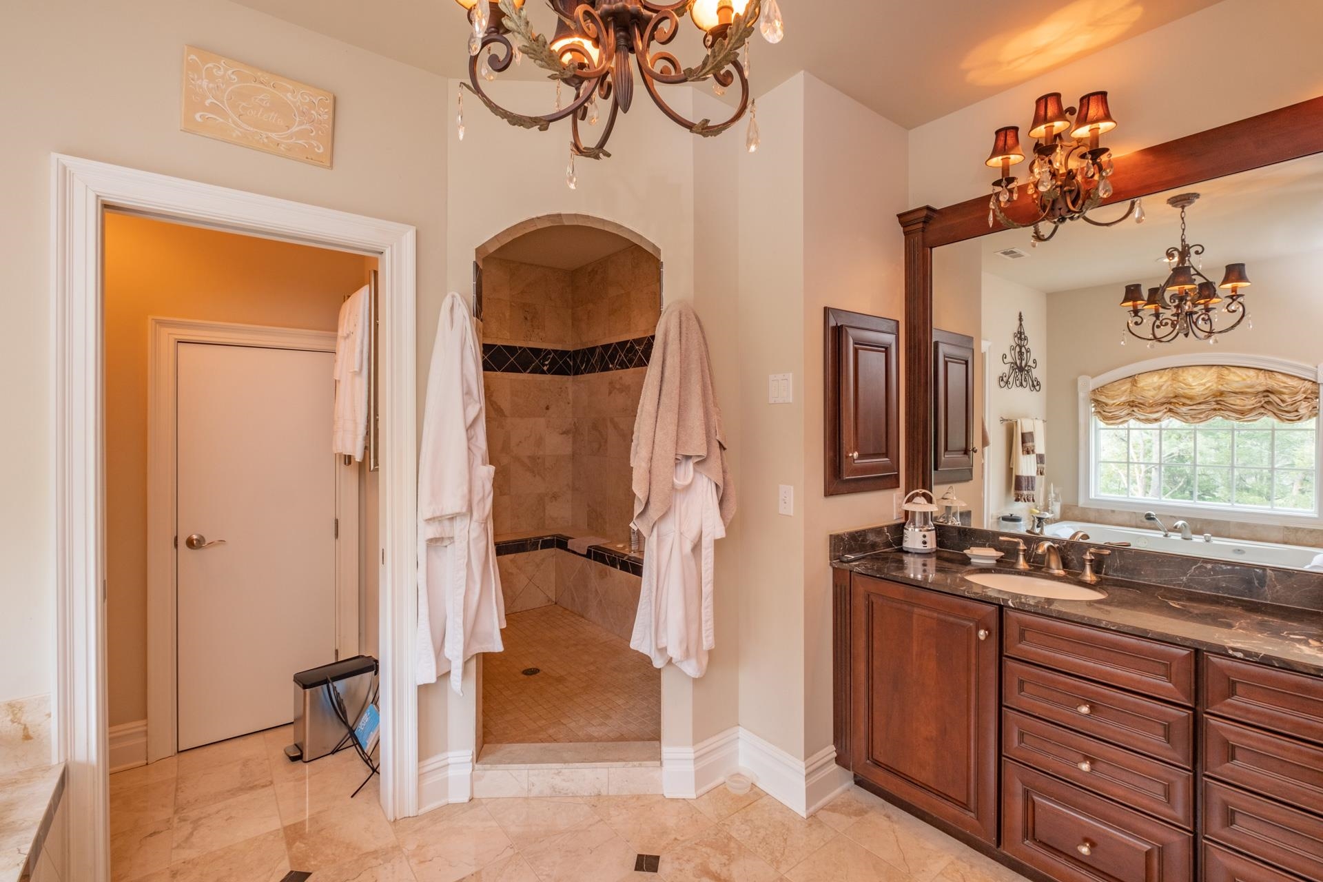 286 Riverside Drive Port Republic, NJ 08241 - Photo 25 of 50 a bathroom with a sink a mirror and a shower