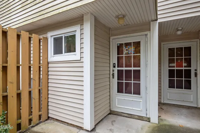 a view of front door and porch