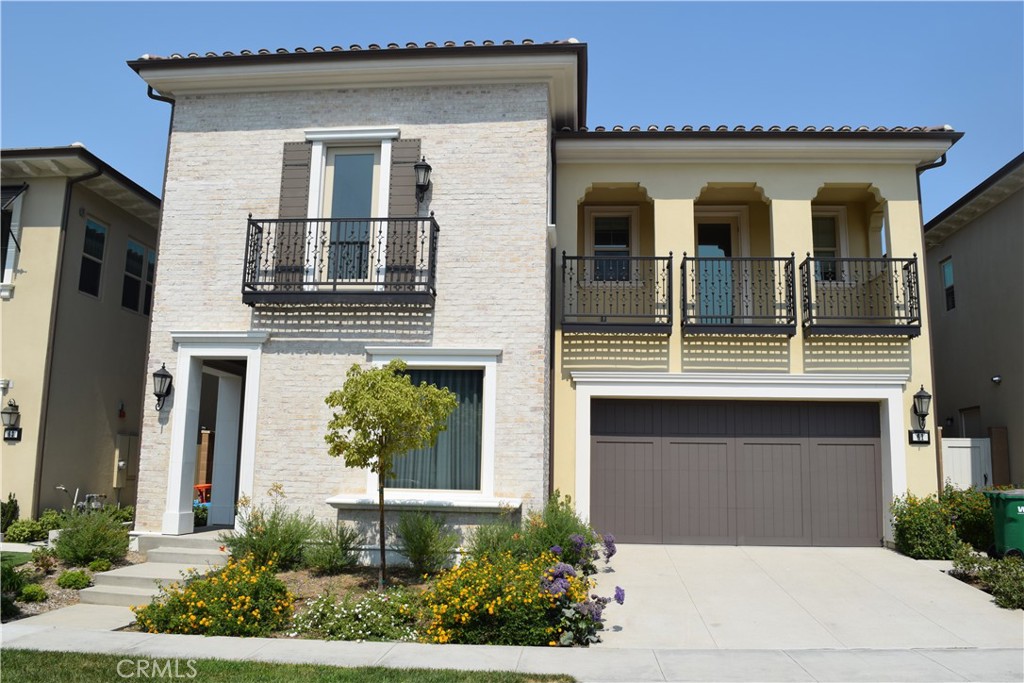 a front view of a house