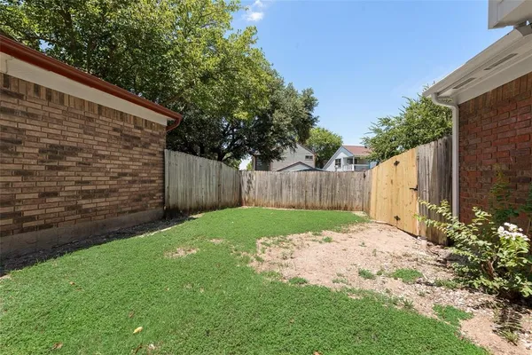 a backyard of a house