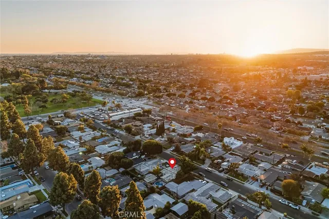 an aerial view of multiple house