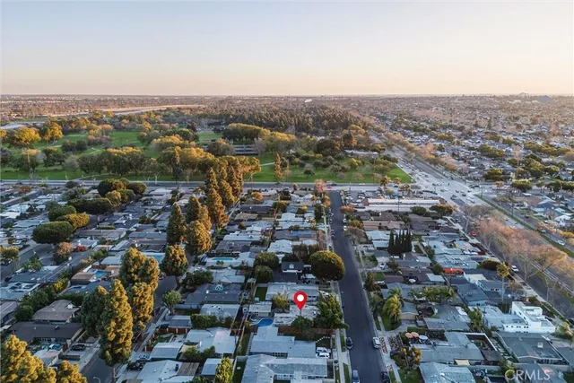 an aerial view of multiple house