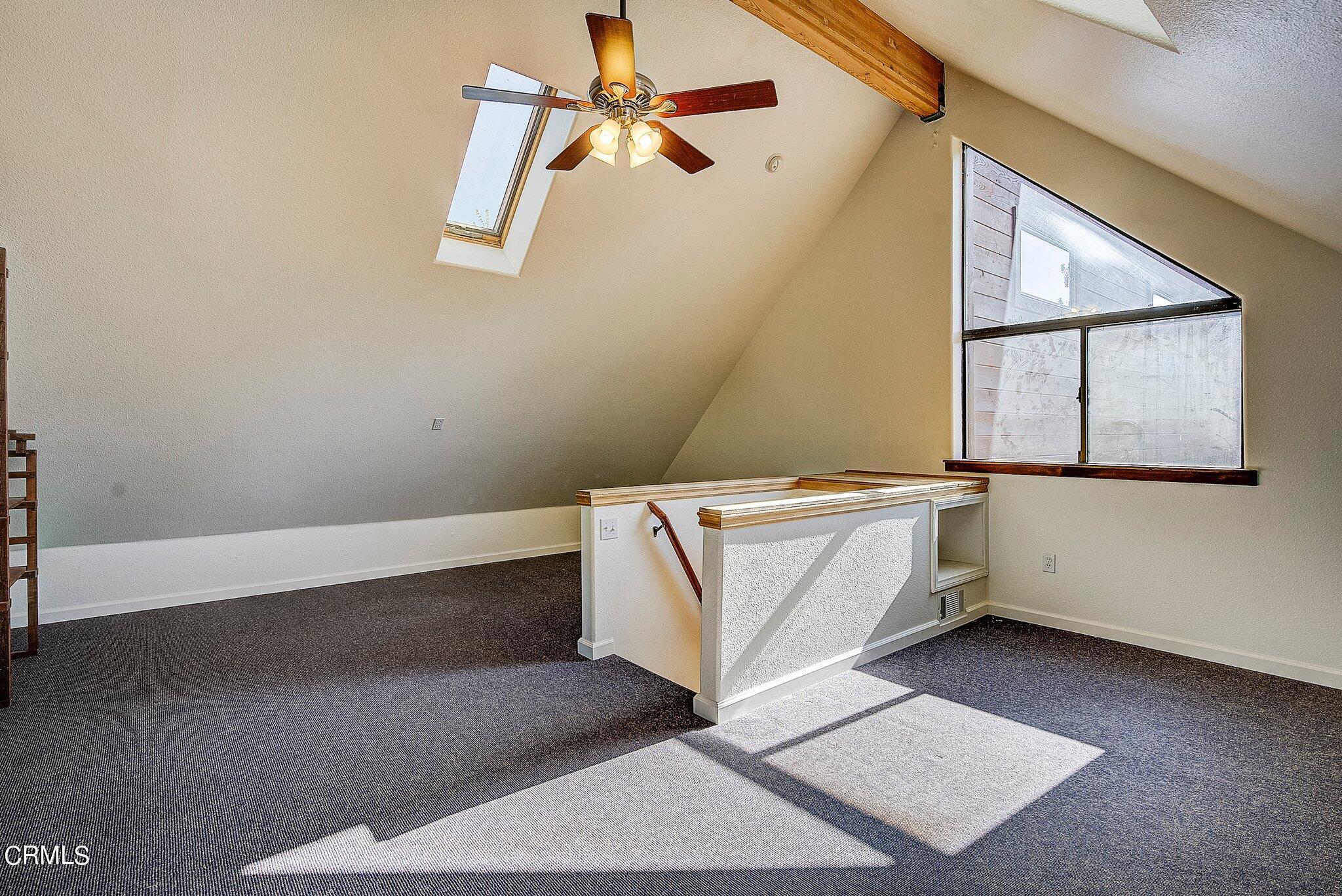 5390 Locarno Drive Wrightwood, CA 92397 - Photo 25 of 33 a view of room with a window and ceiling fan