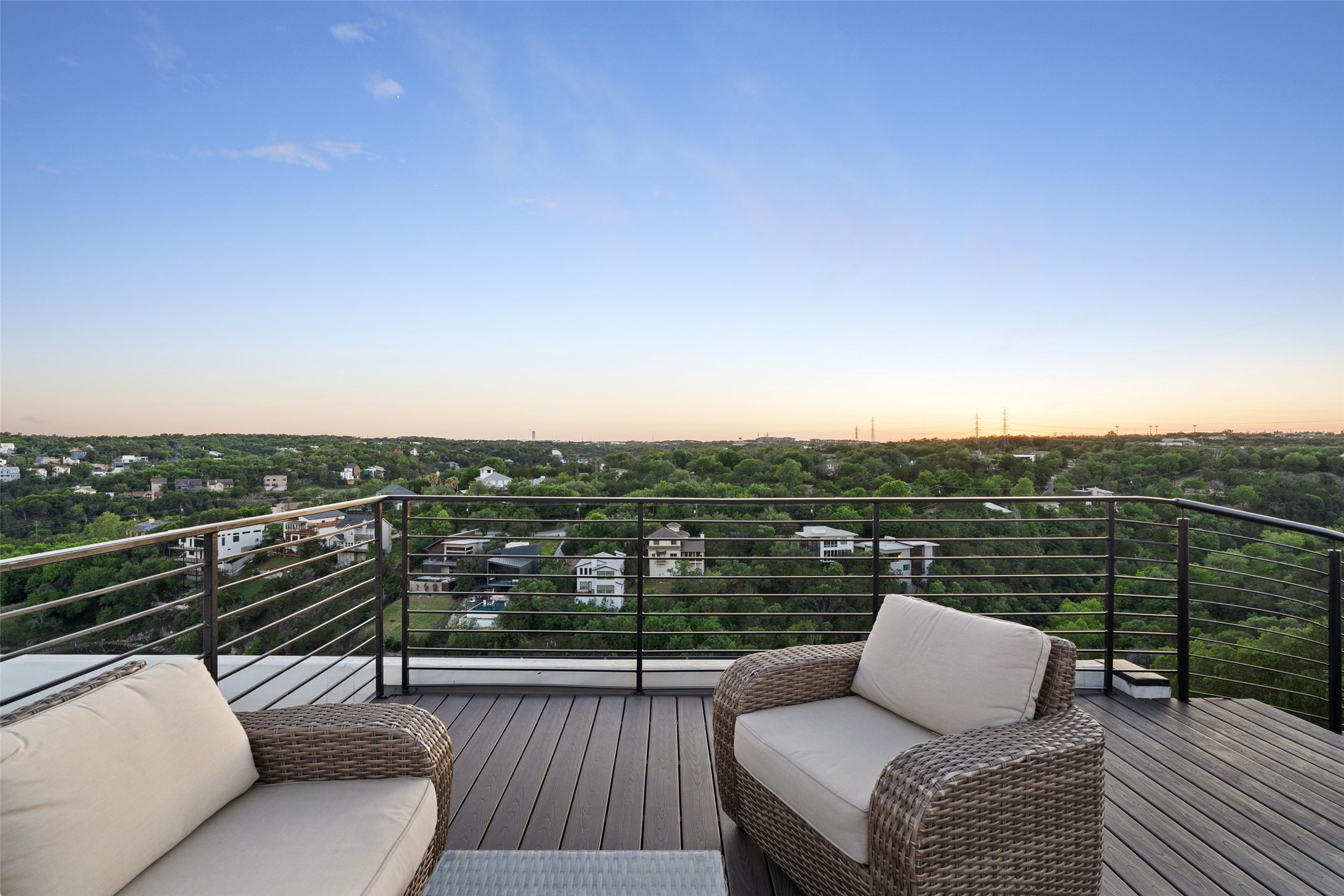 14417 Cochise Trail Austin, TX 78734 - Photo 15 of 40 a view of city from balcony with seating space