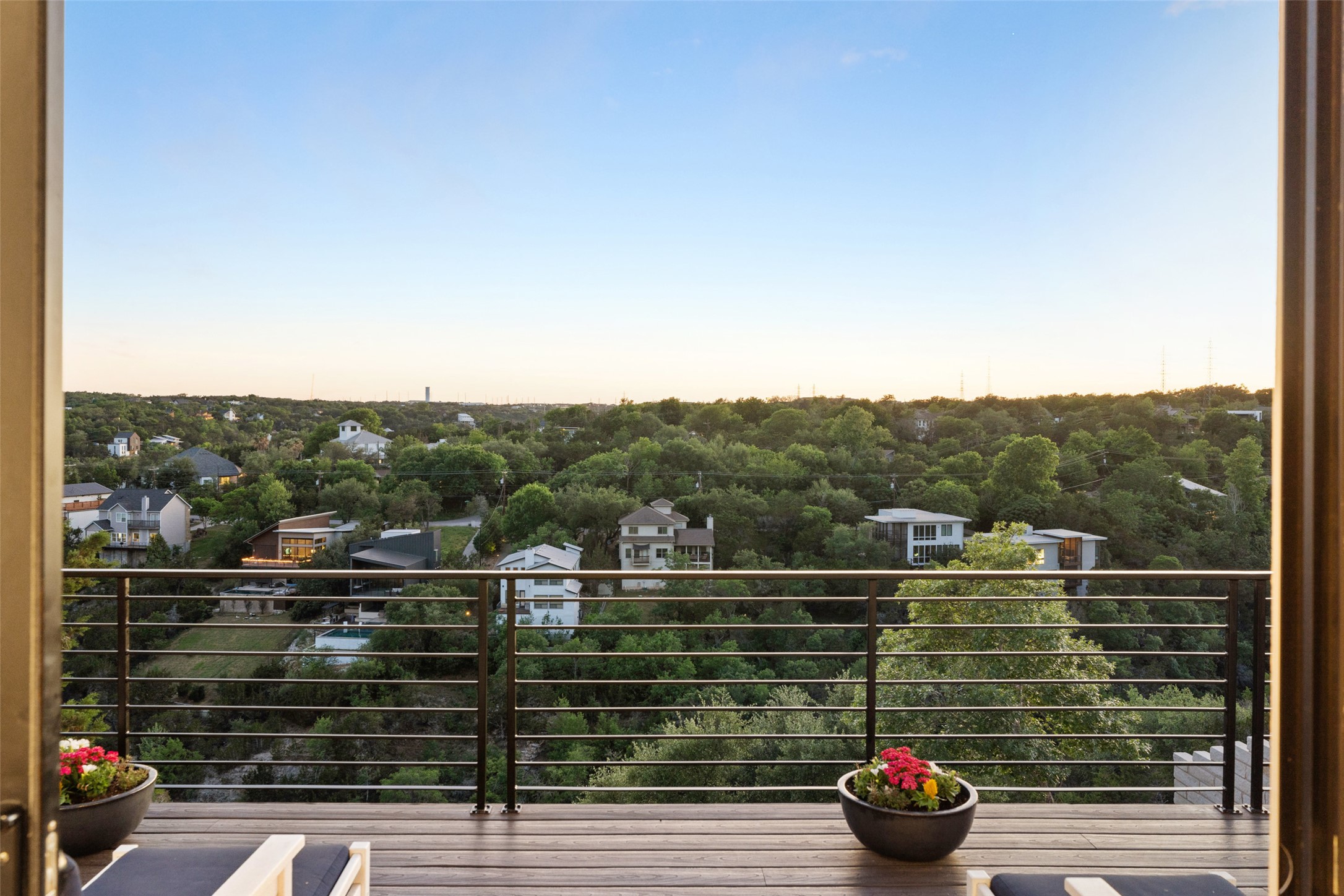 14417 Cochise Trail Austin, TX 78734 - Photo 33 of 40 a view of a balcony with a potted plant