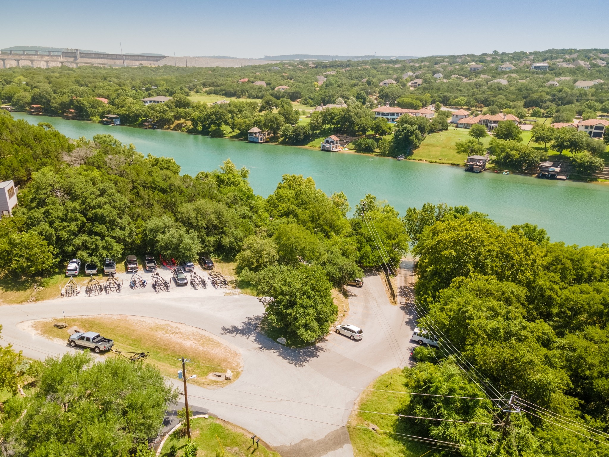 14417 Cochise Trail Austin, TX 78734 - Photo 35 of 40 a view of a lake with a city