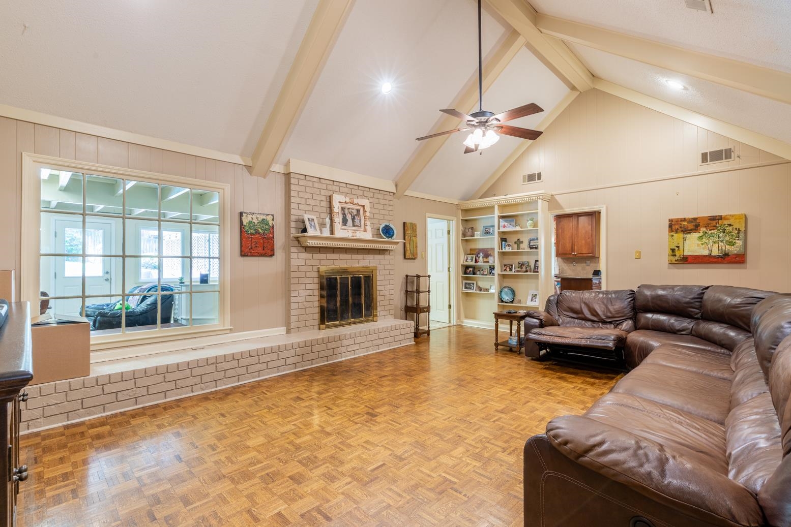 7140 River Reach Road Germantown, TN 38138 - Photo 12 of 25 a living room with furniture large window and flat screen tv