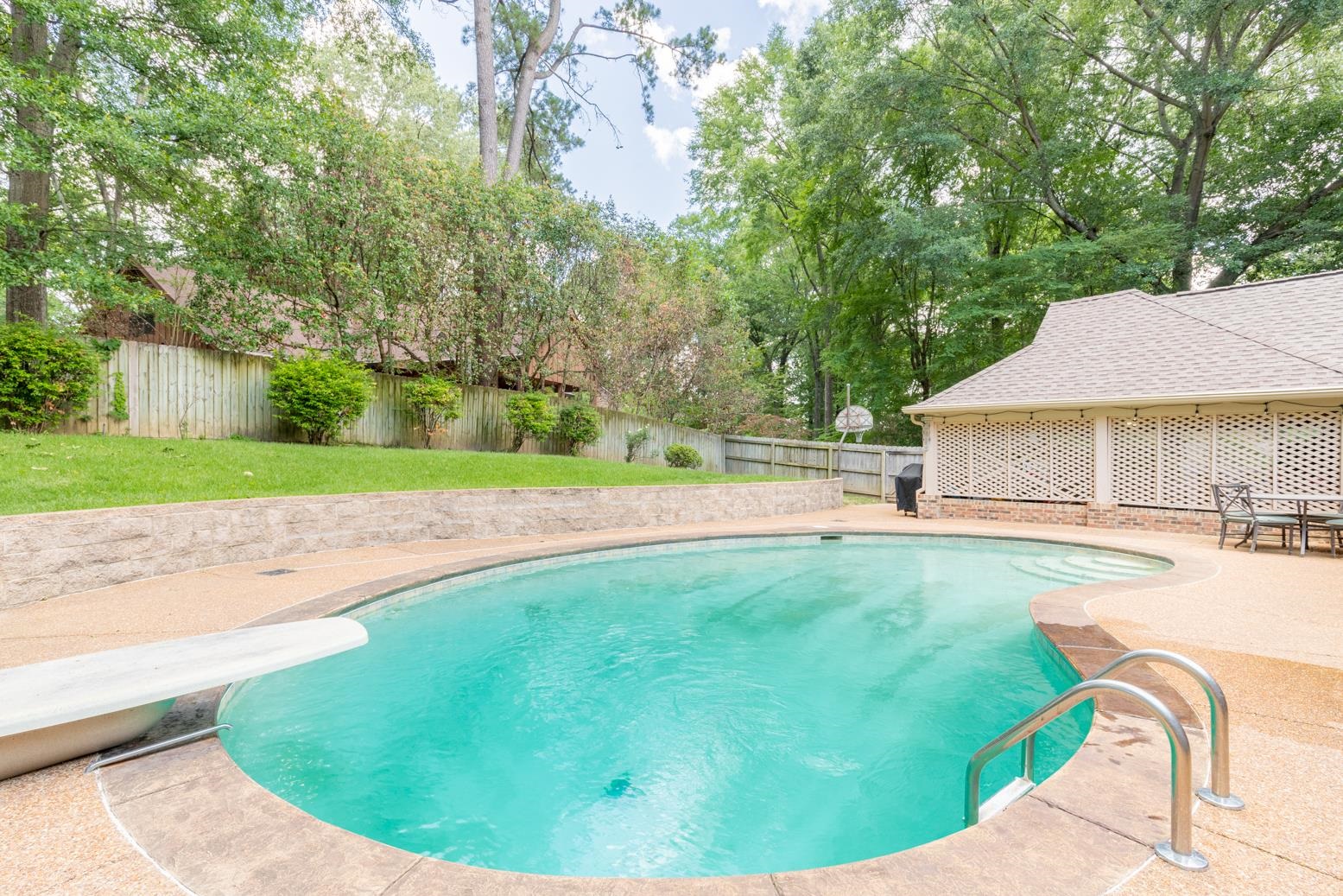 7140 River Reach Road Germantown, TN 38138 - Photo 23 of 25 a view of a house with pool and a yard