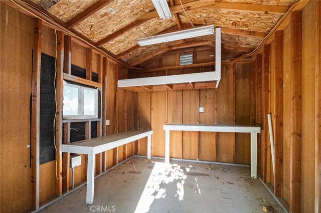 a view of a house with a large window