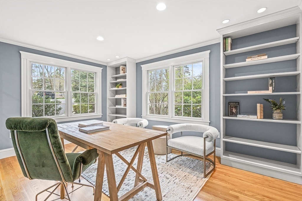 24 Birch Road Wellesley, MA 02482 - Photo 21 of 40 a view of a dining room with furniture window and outside view