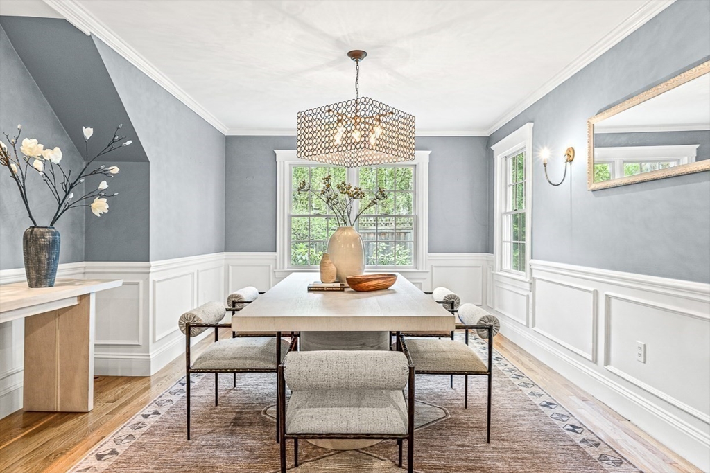 24 Birch Road Wellesley, MA 02482 - Photo 9 of 40 a view of a dining room with furniture window and outside view