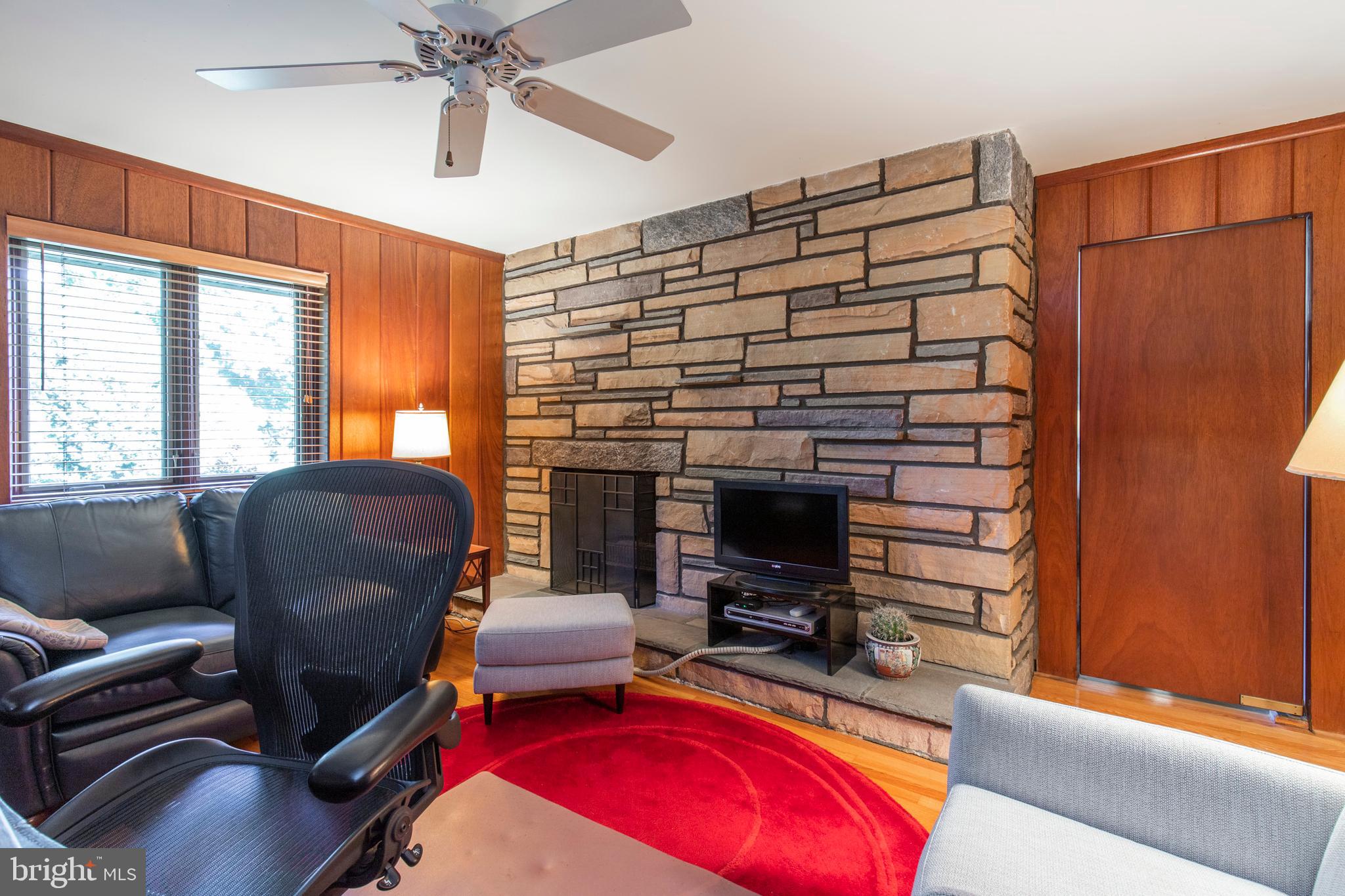 725 South Providence Road Wallingford, PA 19086 - Photo 8 of 49 Den/Office with Stone Fireplace