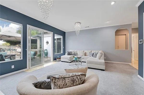 a outdoor living space with furniture and outdoor view