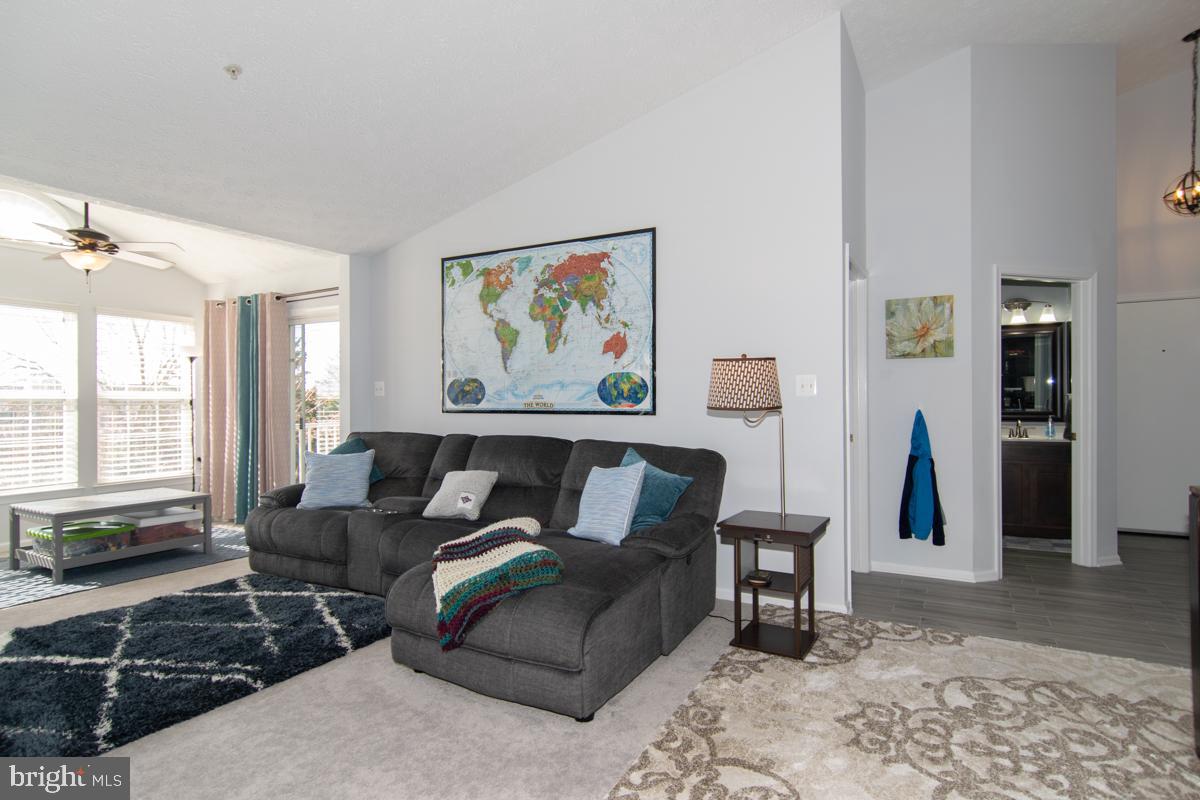 10109 Ridge Manor Terrace, Unit 4000M Damascus, MD 20872 - Photo 5 of 24 Living Room with Vaulted Ceilings