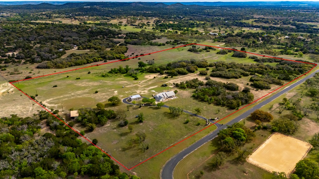 360 Bluff Creek Road North Center Point, TX 78010 - Photo 41 of 64 an aerial view of residential houses with outdoor space