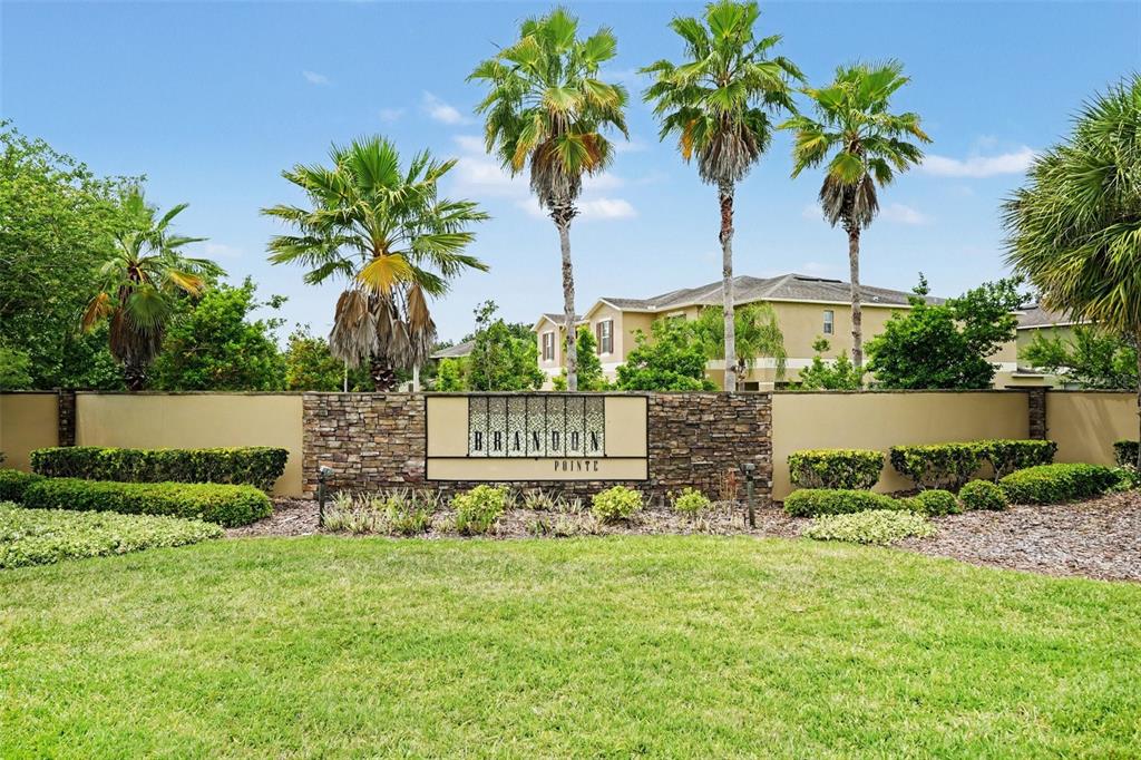 1606 Acadia Harbor Place Brandon, FL 33511 - Photo 32 of 38 a garden with plants and palm trees
