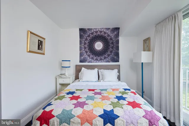 a view of a lake with a building