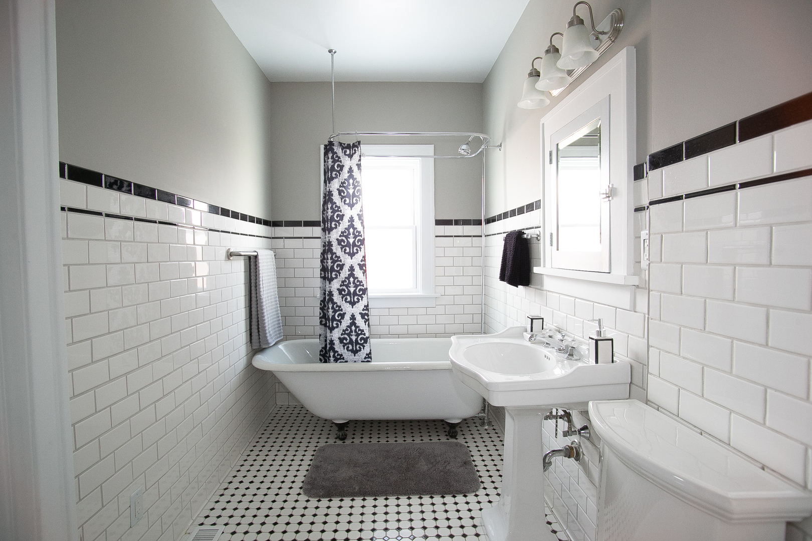 1659 Linden Road Homewood, IL 60430 - Photo 21 of 32 a bathroom with a sink a toilet and shower