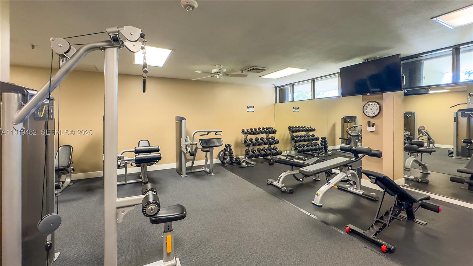 520 Brickell Key Drive, Unit A1207 Miami, FL 33131 - Photo 30 of 33 a view of a room with gym equipment