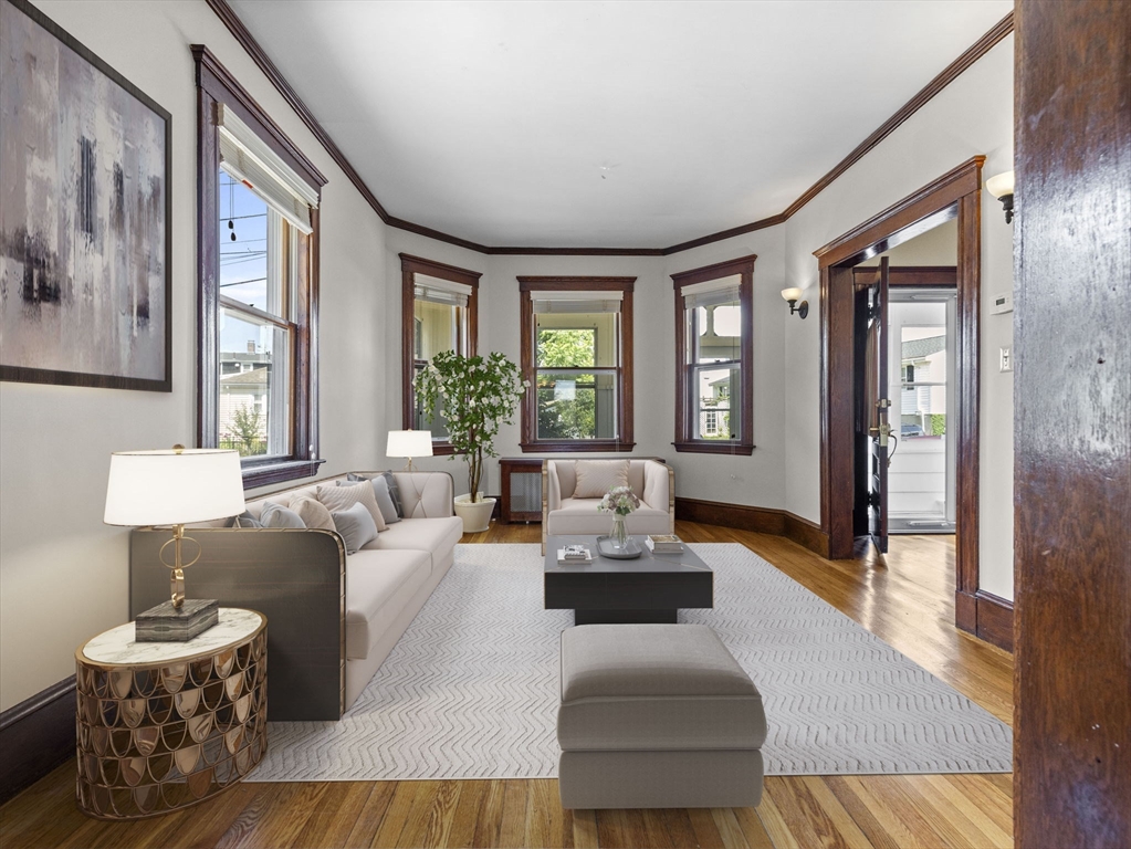 47 Alleyne Street Boston, MA 02132 - Photo 16 of 30 a living room with furniture and a large window