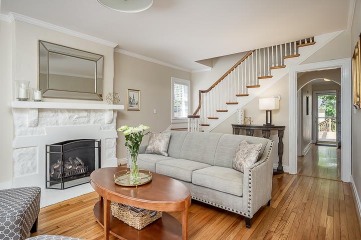 237 Cherokee Road Nashville, TN 37205 - Photo 9 of 30 a living room with furniture and a fireplace