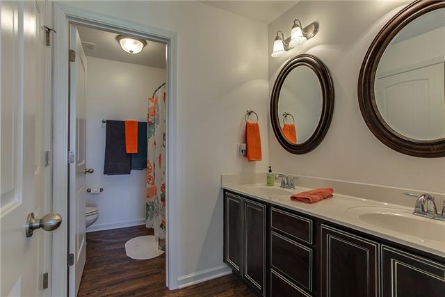 4005 Fox Run North Spring Hill, TN 37174 - Photo 13 of 20 Dual sinks and the separate tub & shower make this upstairs bathroom easy to share!