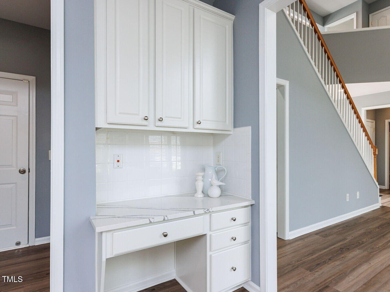 7609 Derek Drive Raleigh, NC 27613 - Photo 33 of 44 Kitchen desk with Quartz counter