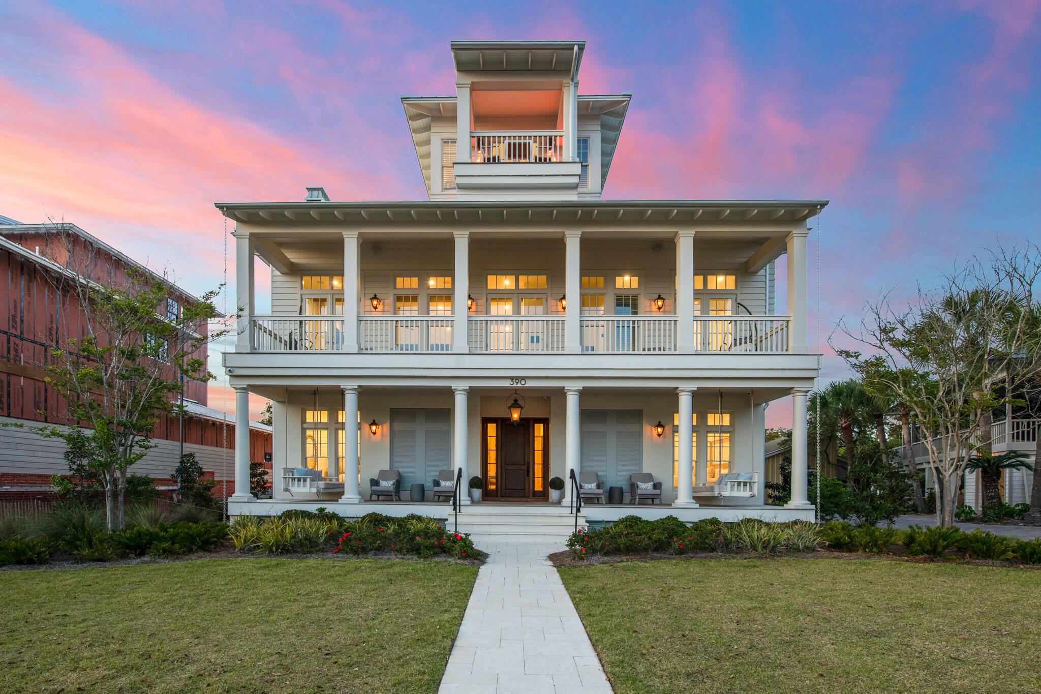 390 Walton Rose Lane Inlet Beach, FL 32461 - Photo 1 of 72 front view of a brick house with a yard