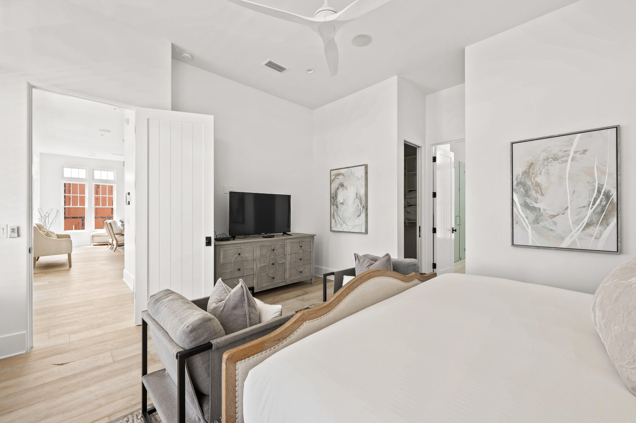 390 Walton Rose Lane Inlet Beach, FL 32461 - Photo 27 of 72 a bedroom with a bed and a flat screen tv