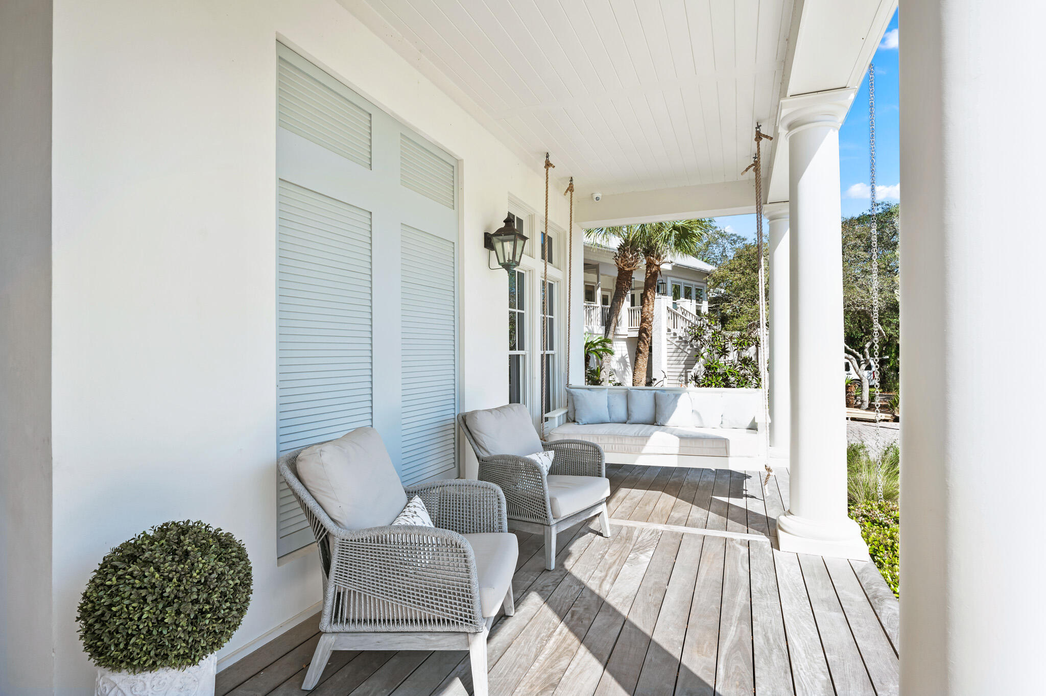 390 Walton Rose Lane Inlet Beach, FL 32461 - Photo 50 of 72 a living room with furniture a floor to ceiling window and a rug