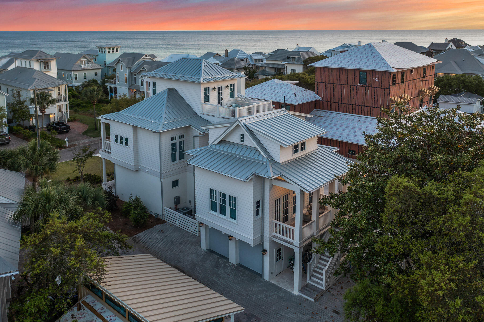 390 Walton Rose Lane Inlet Beach, FL 32461 - Photo 55 of 72 an aerial view of a house with a yard
