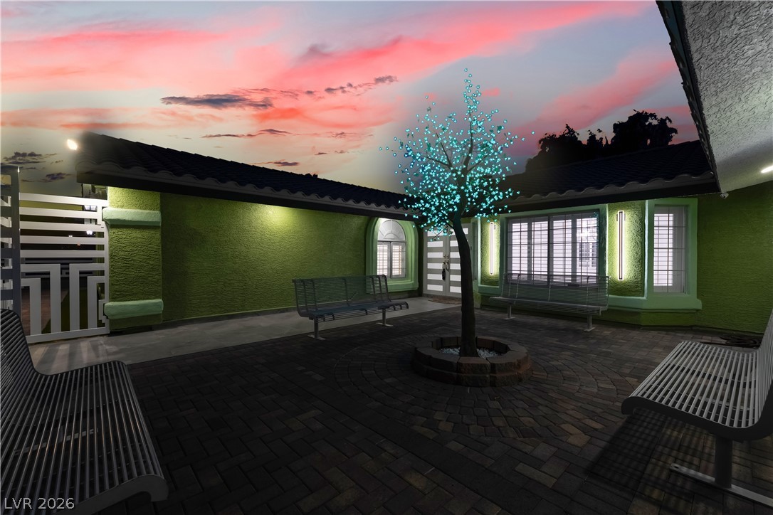 3160 East Viking Road Las Vegas, NV 89121 - Photo 18 of 99 View of patio featuring french doors