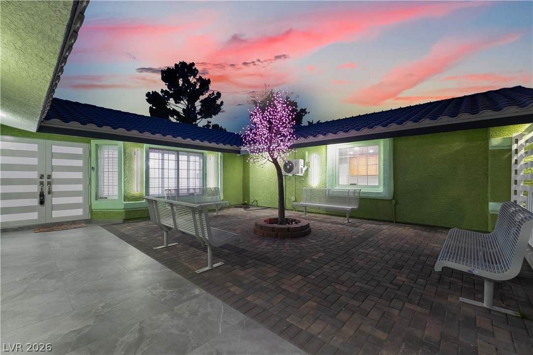 3160 East Viking Road Las Vegas, NV 89121 - Photo 22 of 99 View of patio / terrace with french doors