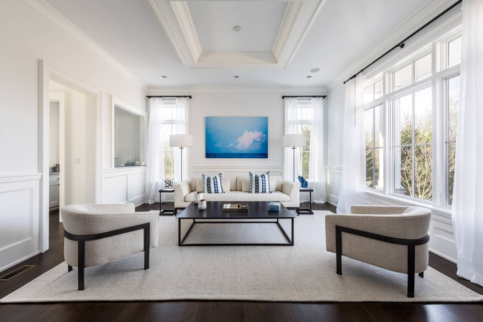 6 Shady Pth Bridgehampton, NY 11963 - Photo 4 of 20 a living room with furniture and a large window