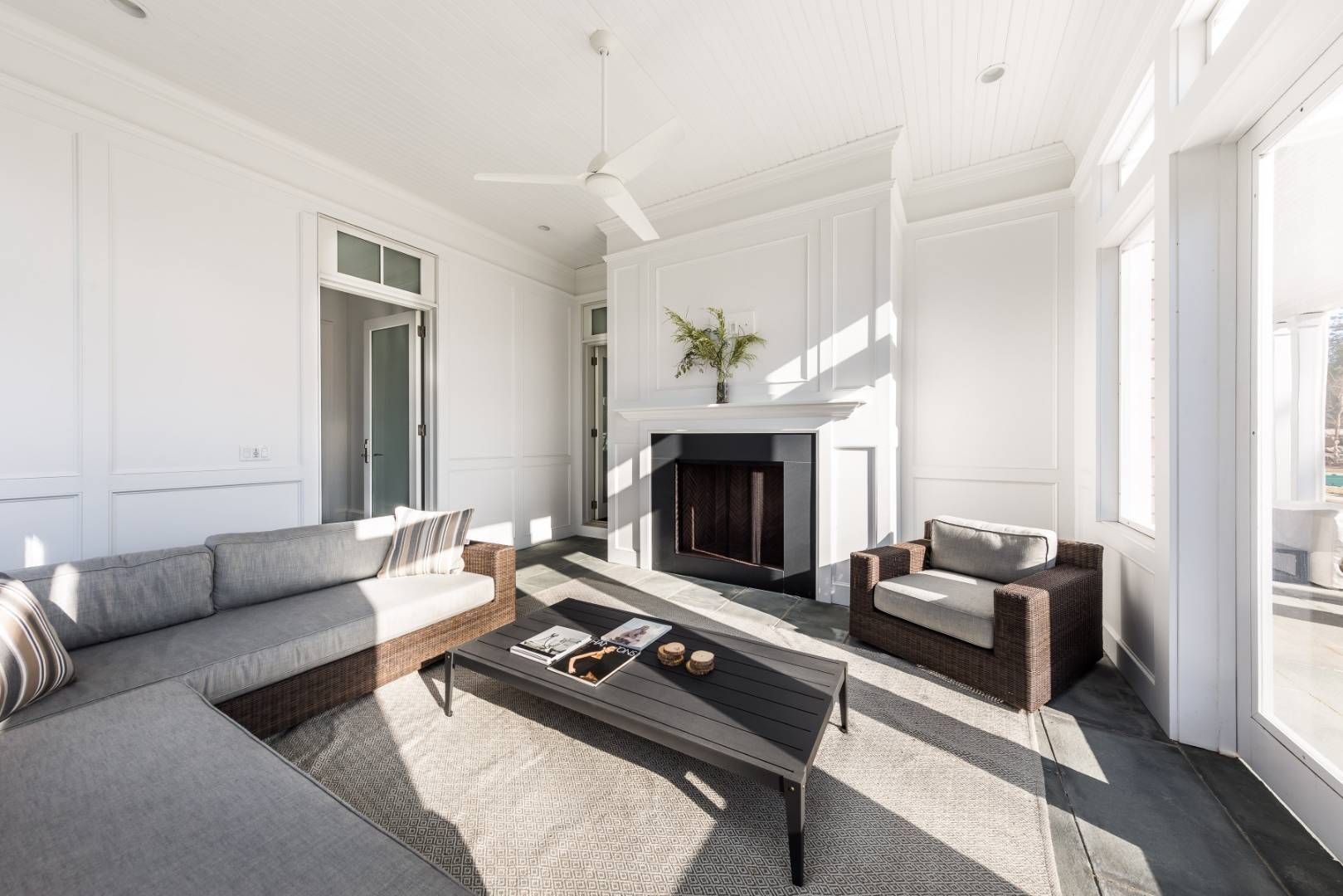 6 Shady Pth Bridgehampton, NY 11963 - Photo 8 of 20 a living room with furniture and a fireplace