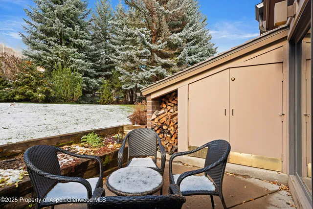 a view of a outdoor seating area