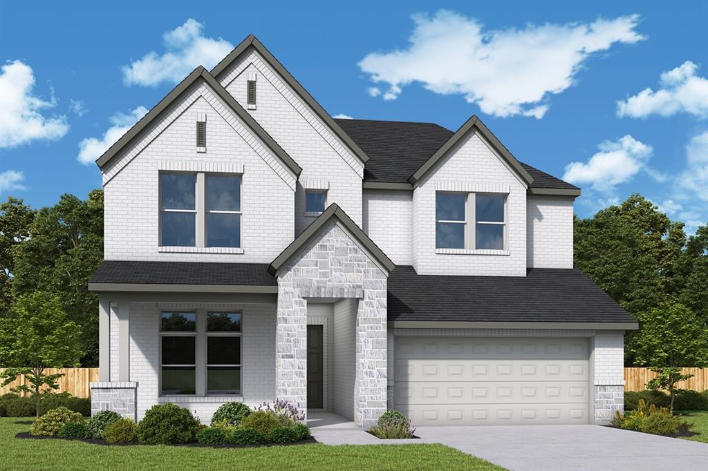 2520 Yellow Yucca Lane Aledo, TX 76008 - Photo 1 of 3 Two-story residence featuring a white brick and stone facade with dark gray trim