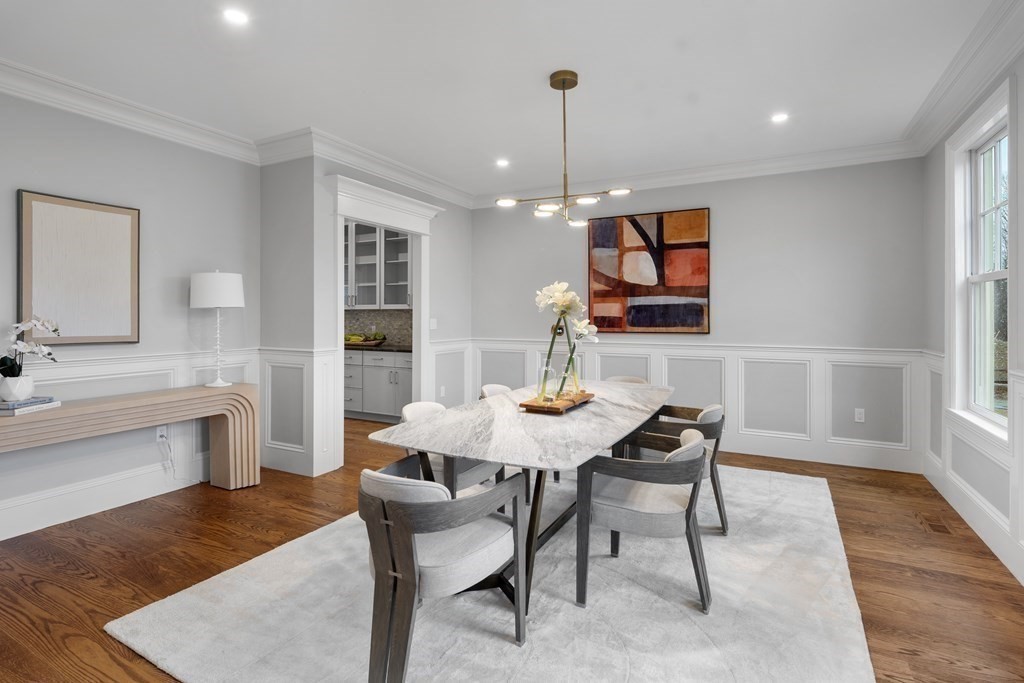 98 Heather Lane Needham, MA 02492 - Photo 17 of 31 a view of a dining room with furniture
