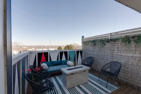 a view of sitting area in balcony