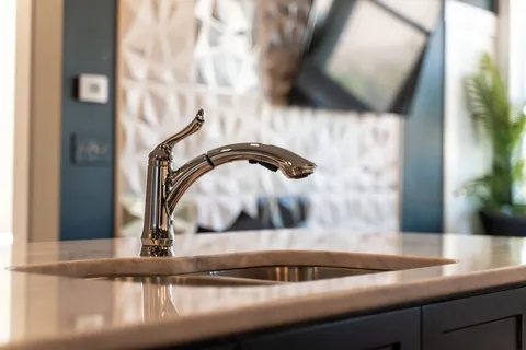 a close view of sink