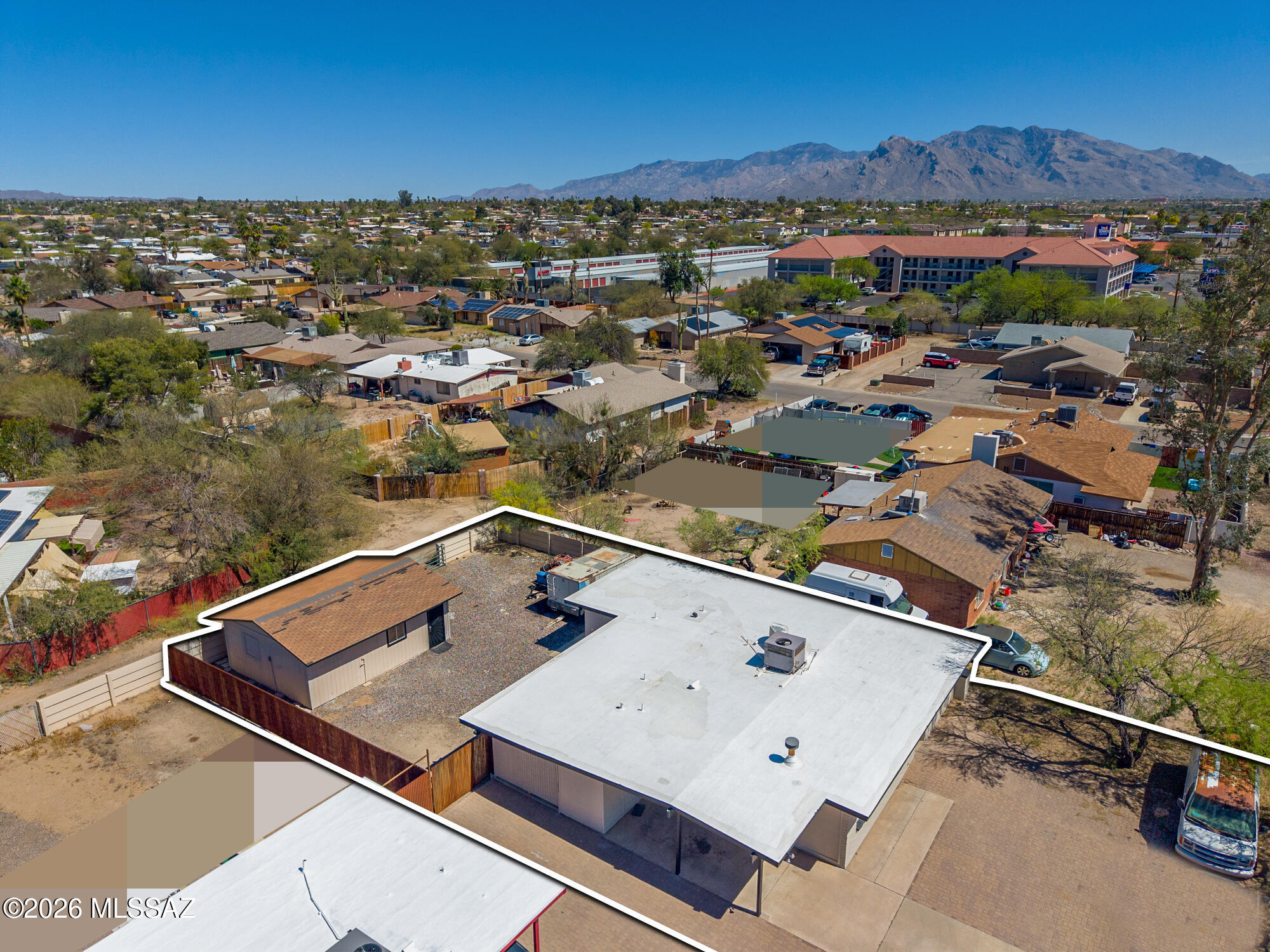 4400 West Ina Road Tucson, AZ 85741 - Photo 3 of 43 an aerial view of residential house with outdoor space