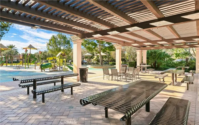 a outdoor view with a sitting space