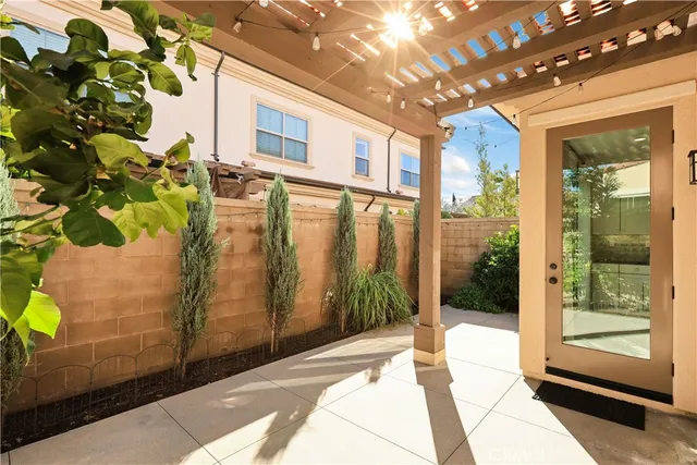 a view of a entryway door front of house