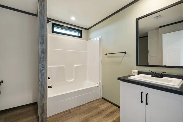 an empty room with a window