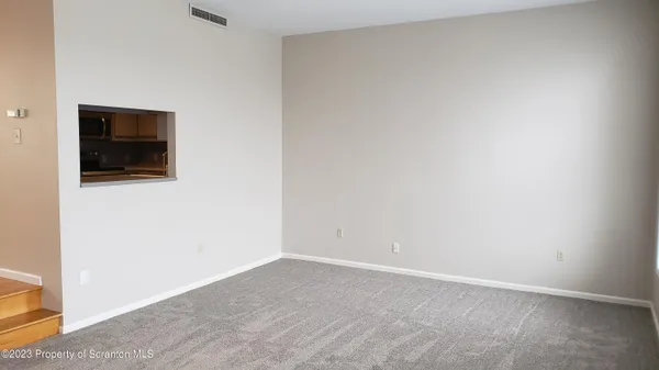 a view of a window in a room