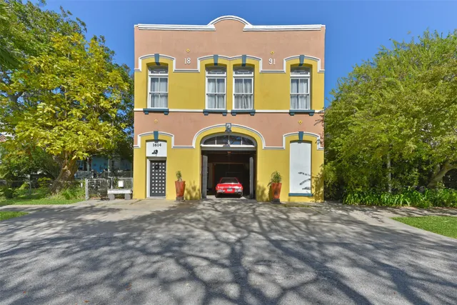 a front view of a building