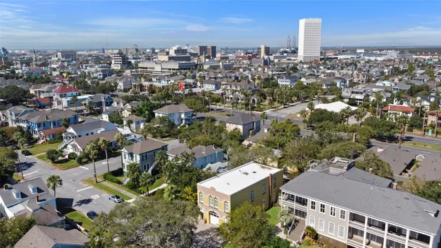 an aerial view of multiple house