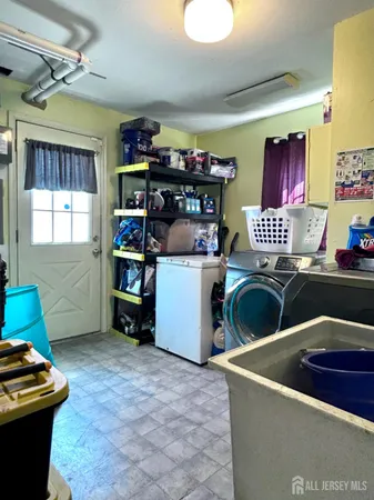 a view of kitchen and window